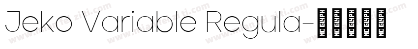 Jeko Variable Regula字体转换